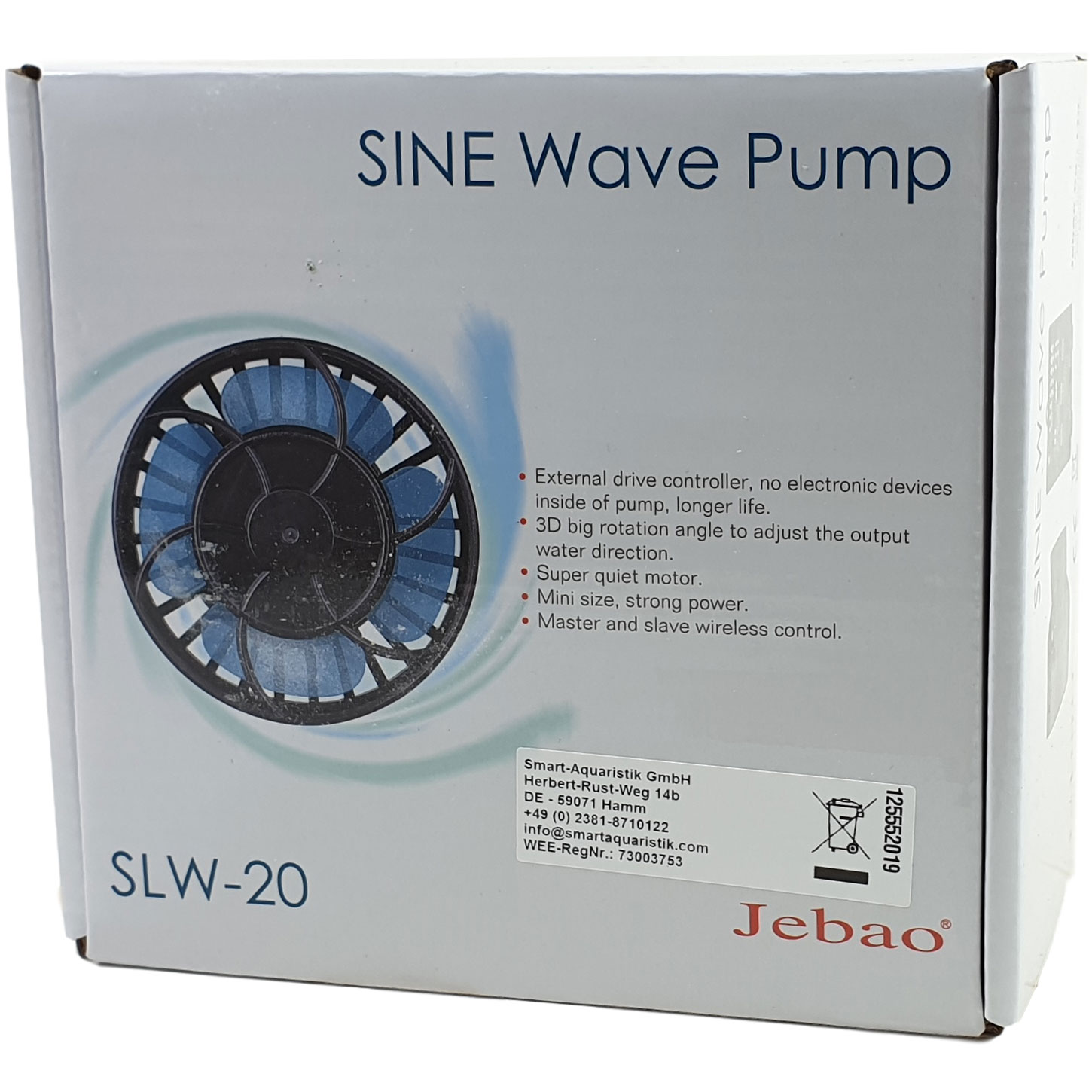 Jebao Propeller Pump SLW-20 Strömungspumpe bis 10.000 l/h