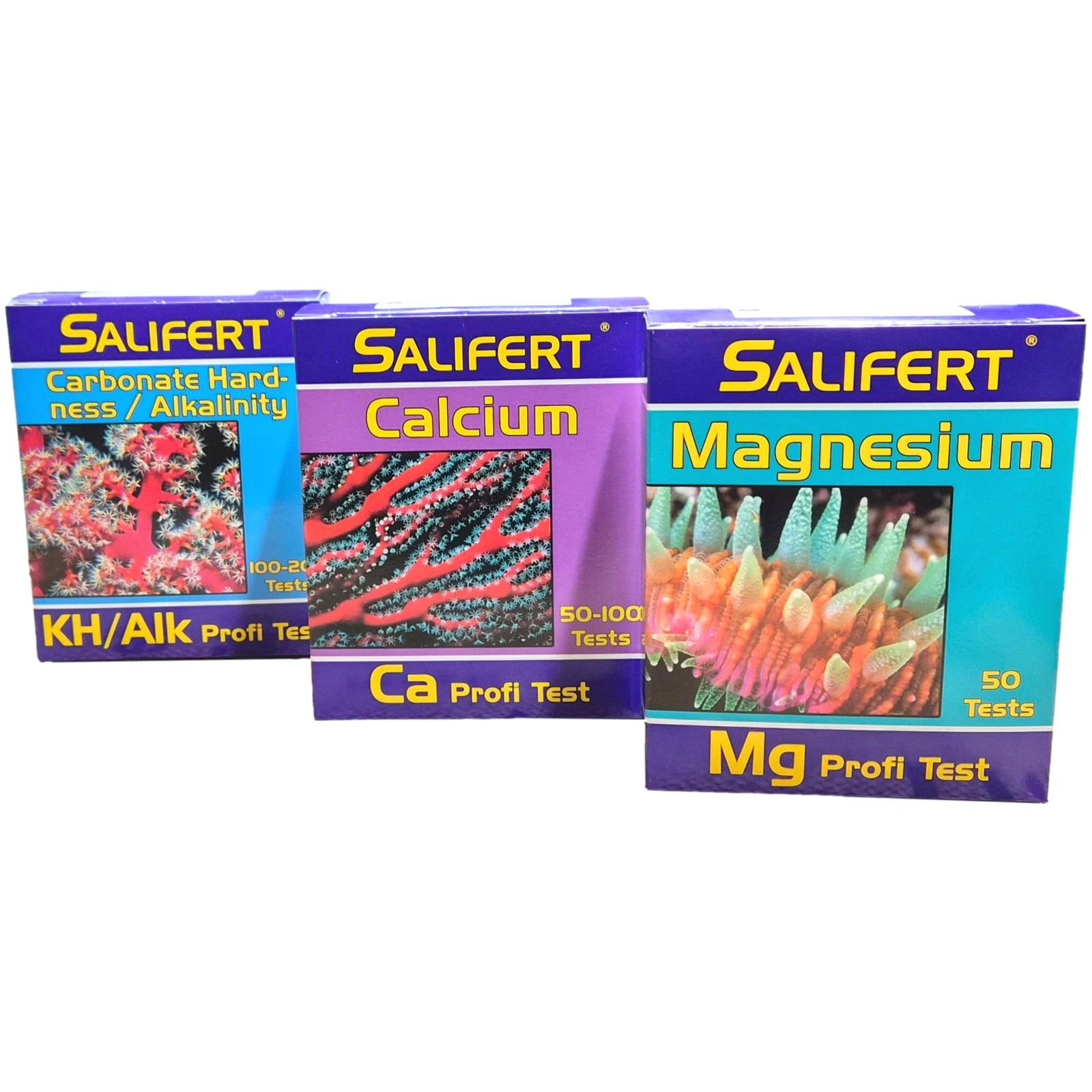 Foto vom Salifert Test Set KH CA MG