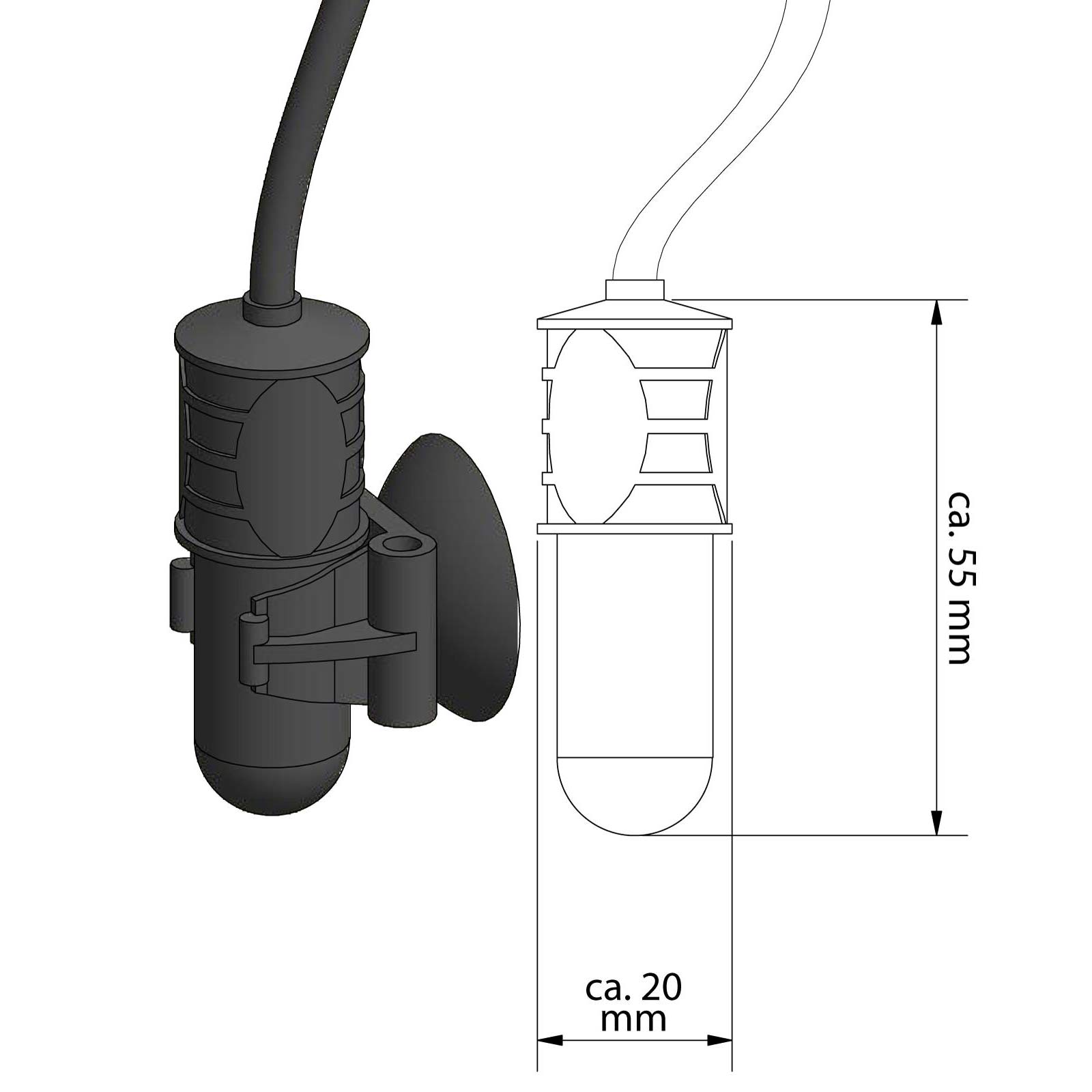 Aqua-Medic micro heater | Regelbarer 10 W Heizer mit USB-Anschluss für kleinere Aquarien