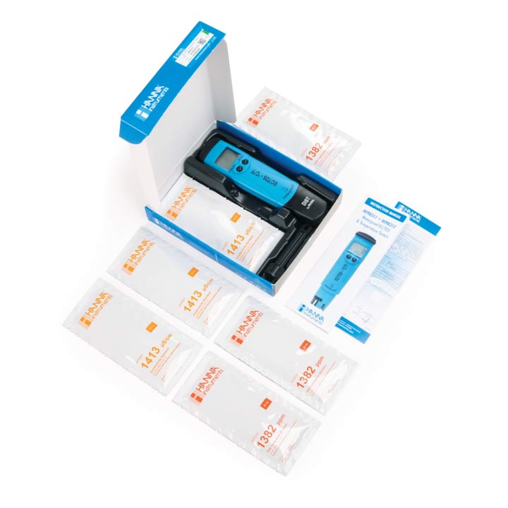 Hanna HI98311 DiST®5 EC/TDS/C°-Tester, (0-3999 µS/cm - 0-2000 mg/L (ppm)) wasserdicht