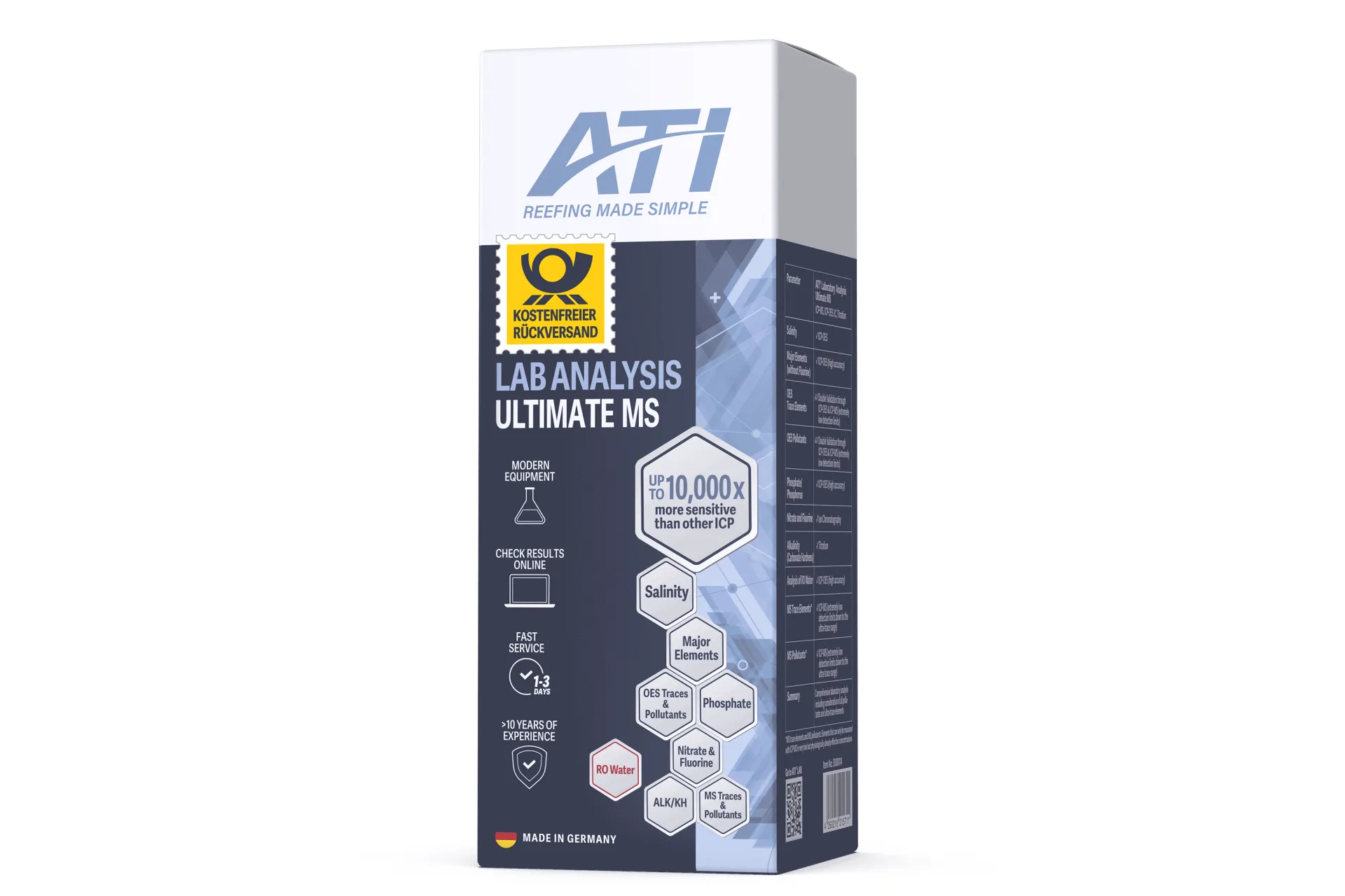 ATI ICP Laboranalyse ICP-MS Ultimate 1er inkl. Rückversand DE