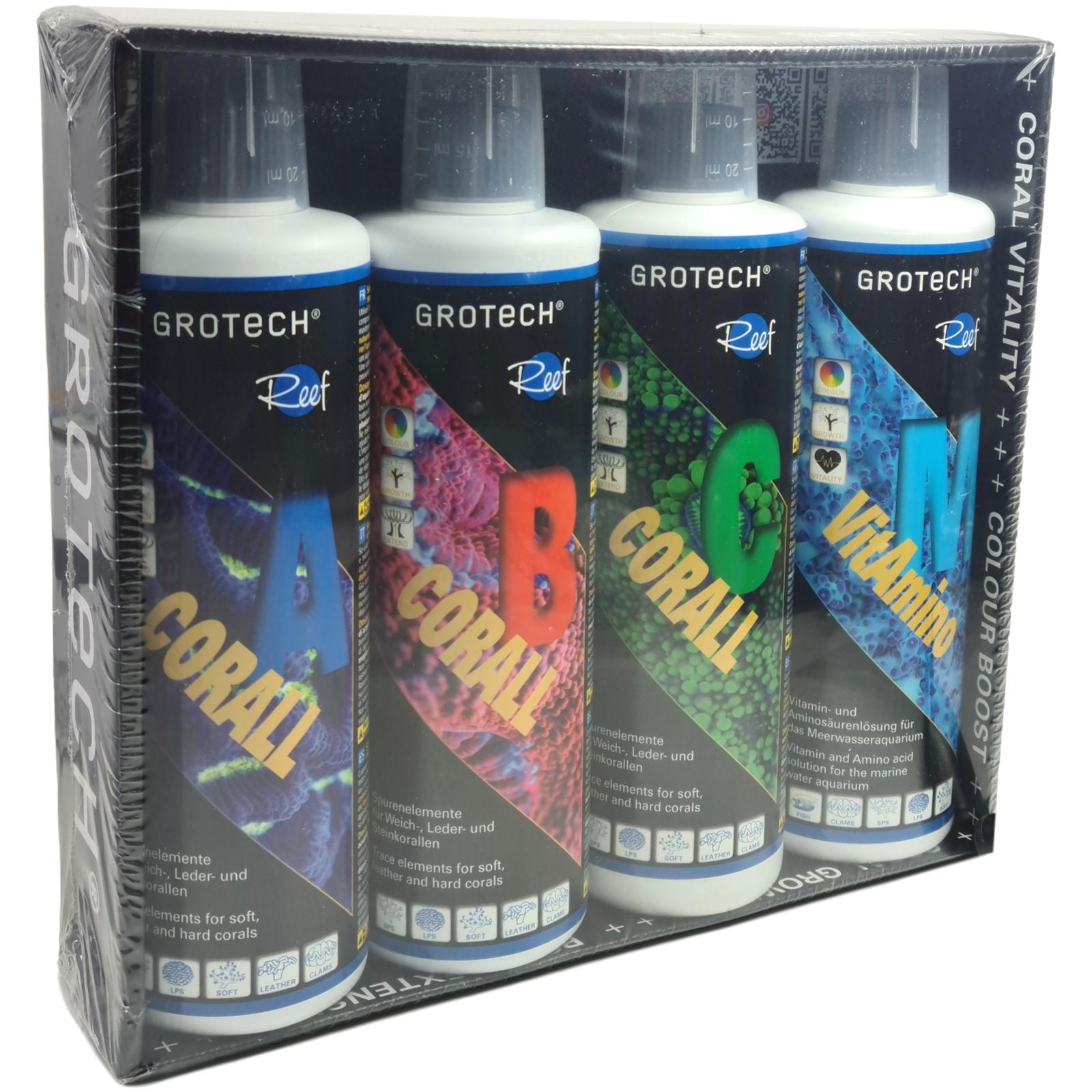 GroTech Coral Care Set - Corall A,B,C + VitAmino M je 500 ml Set