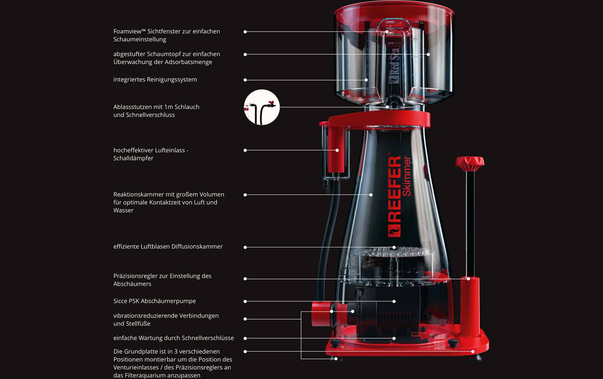 Red Sea Reefer Skimmer Hochleistungs Abschäumer RSK - Serie