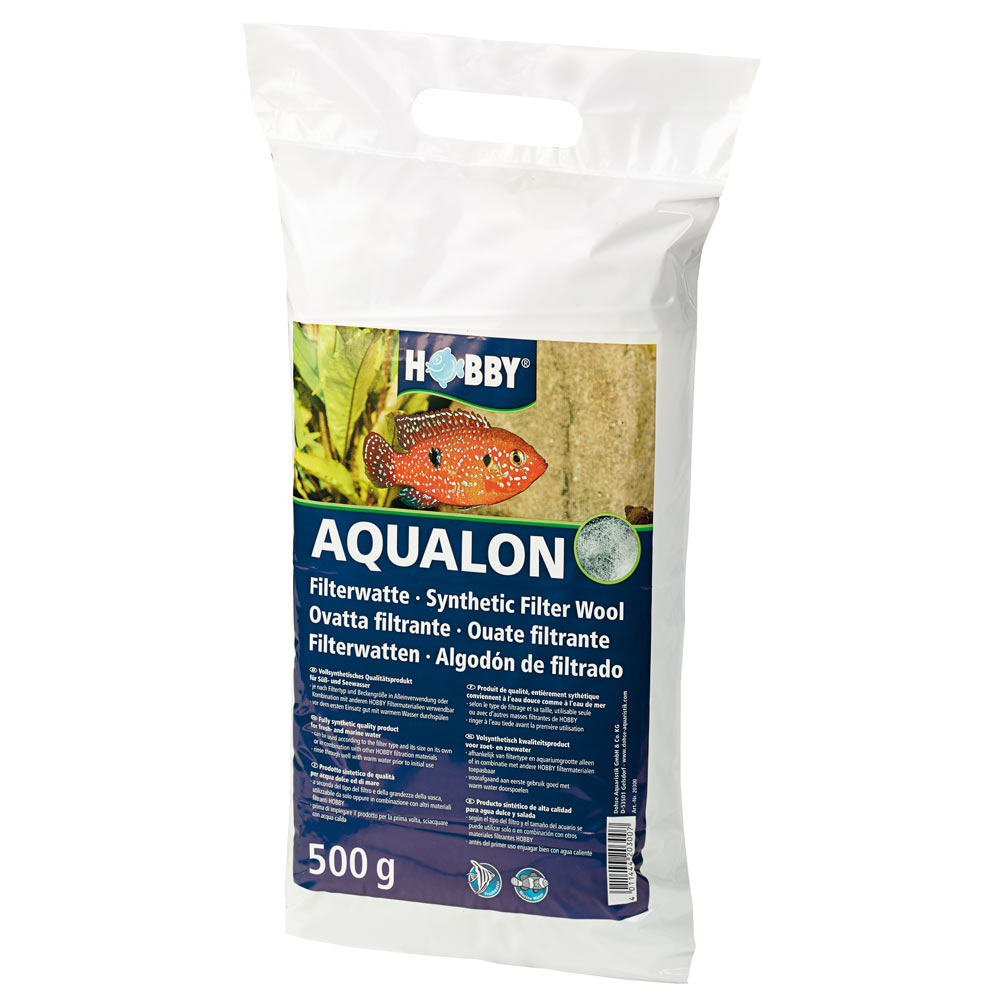 Hobby Aqualon Filterwatte 500 g für Süß- und Meerwasseraquarium