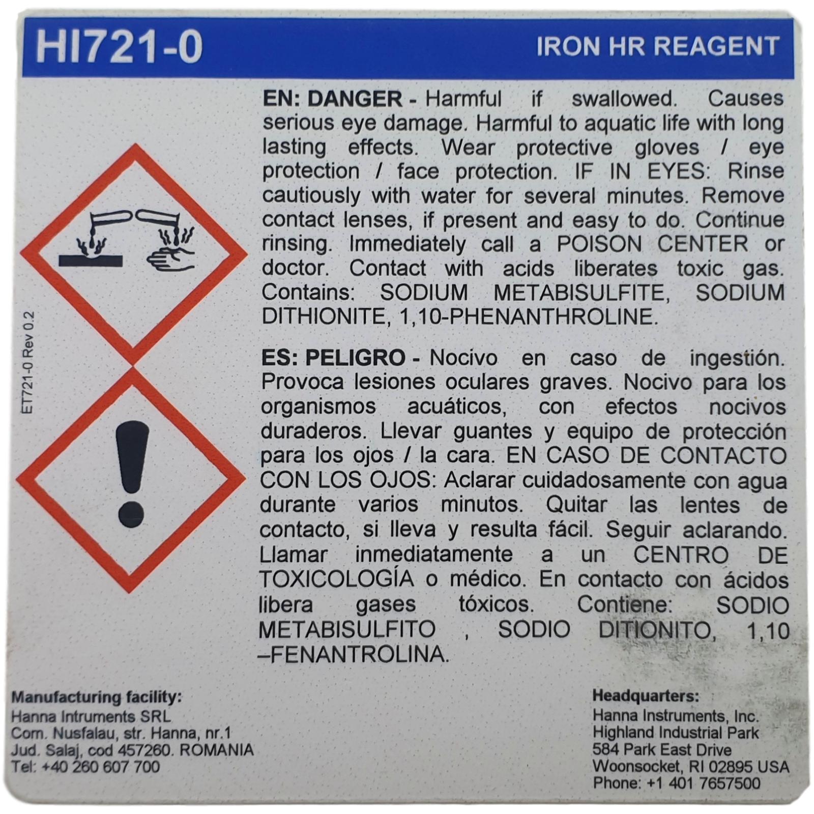 Hanna Mini-Photometer Eisen HI721 0-5 mg/l
