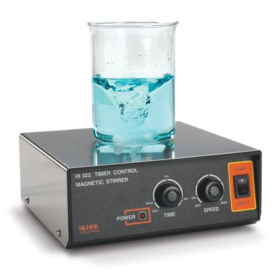 Hanna Instruments HI324N-2 – Magnetrührer Heavy-Duty zeitgesteuert mit Tachometer, Edelstahl, 230V, 5 L