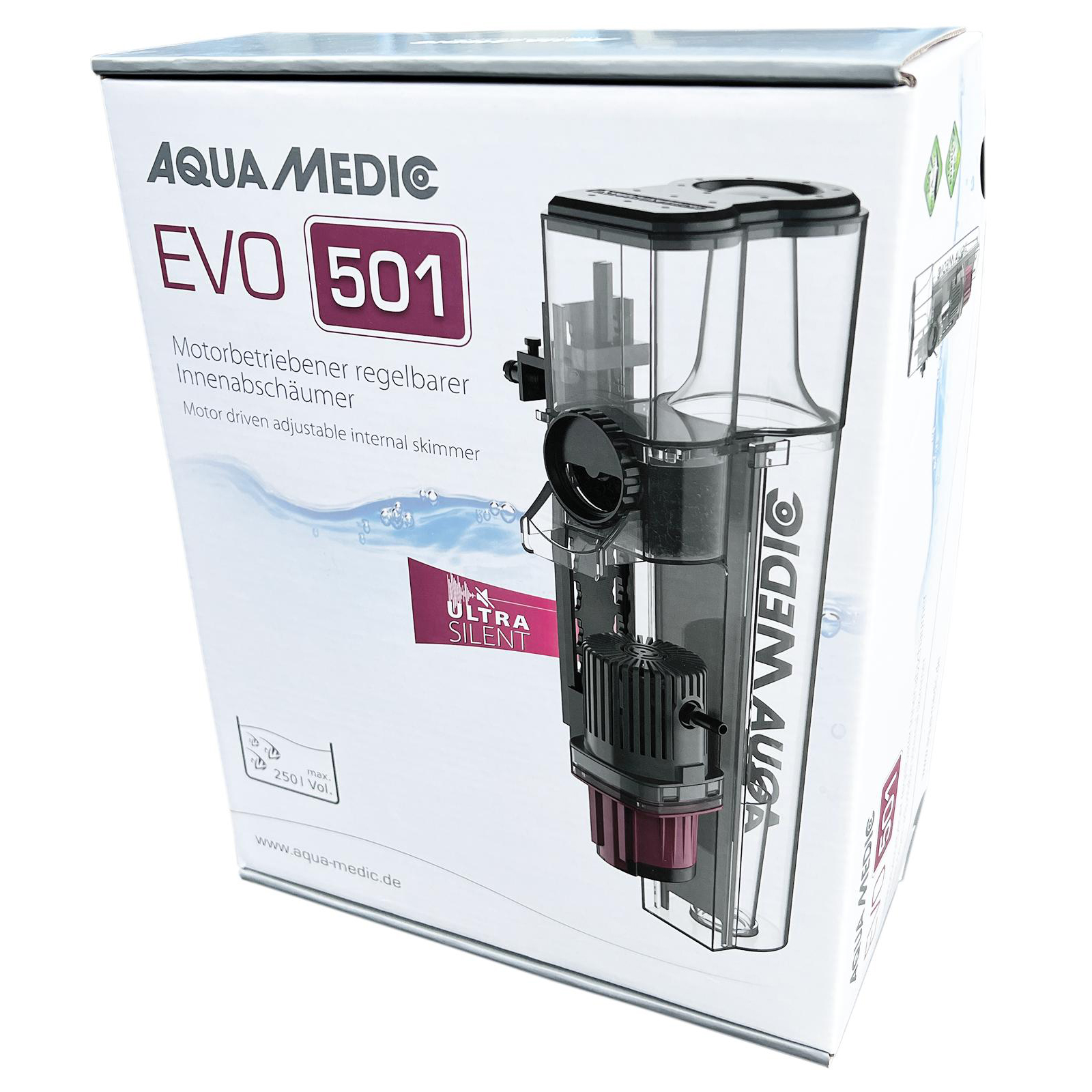 Aqua-Medic EVO 501 |  Motorbetriebener regelbarer Innenabschäumer bis 250 L