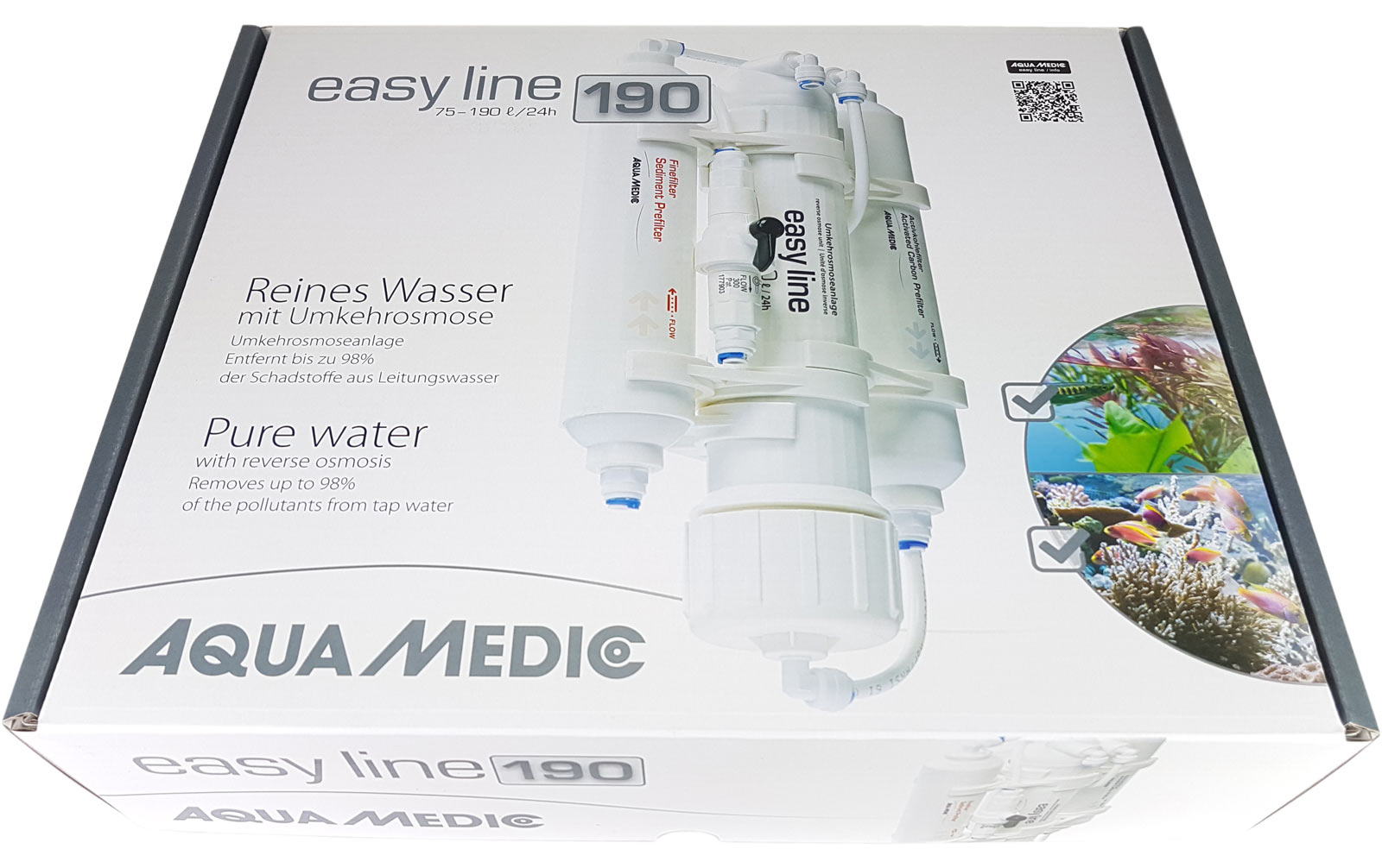 Aqua-Medic Easy Line 190 Osmoseanlage + Mischbettharzfilter