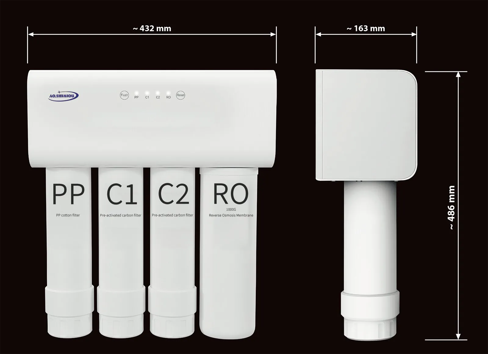 AO.SHIMIOU 3800 Osmosis | Osmoseanlage