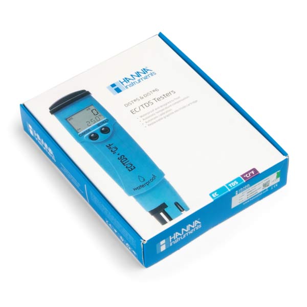 Hanna HI98311 DiST®5 EC/TDS/C°-Tester, (0-3999 µS/cm - 0-2000 mg/L (ppm)) wasserdicht