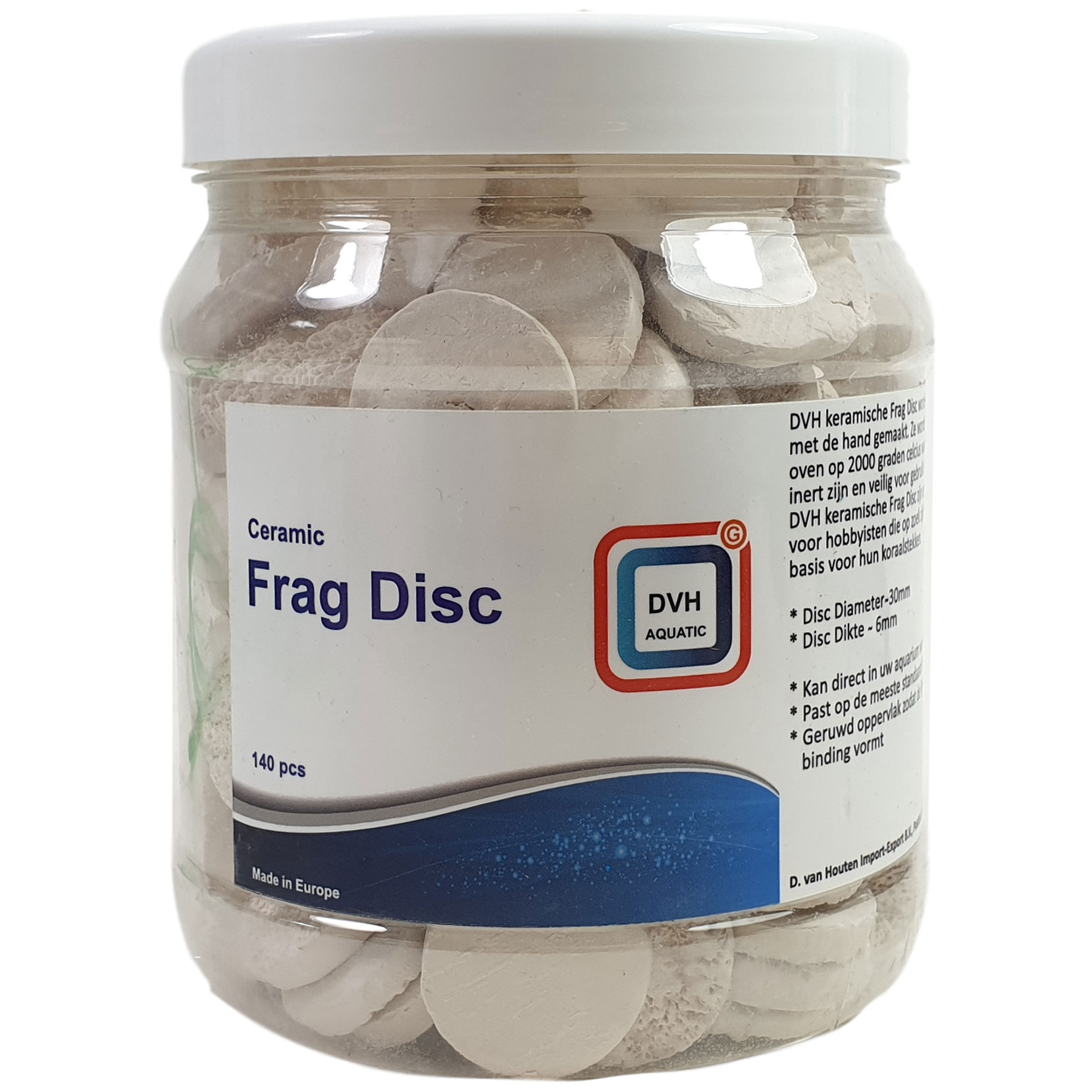 DVH Aquatic Ceramic Frag  Discs | 140 St. Ablegersteine für Korallenableger